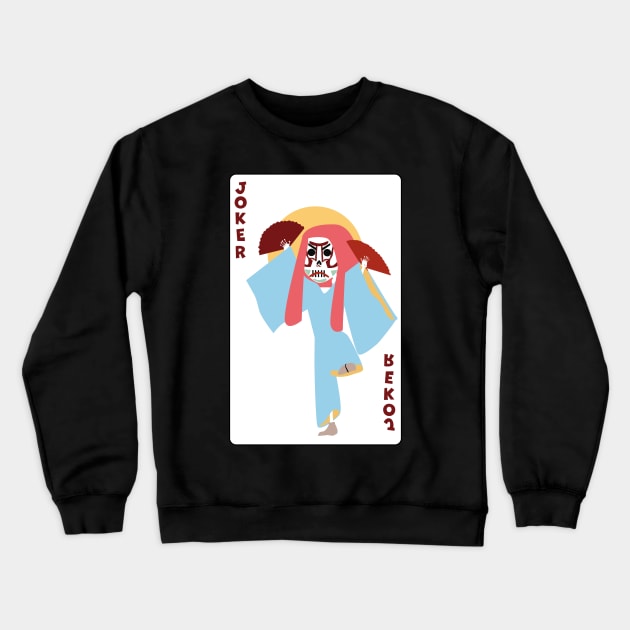 Kabuki Joker Crewneck Sweatshirt by Edofest